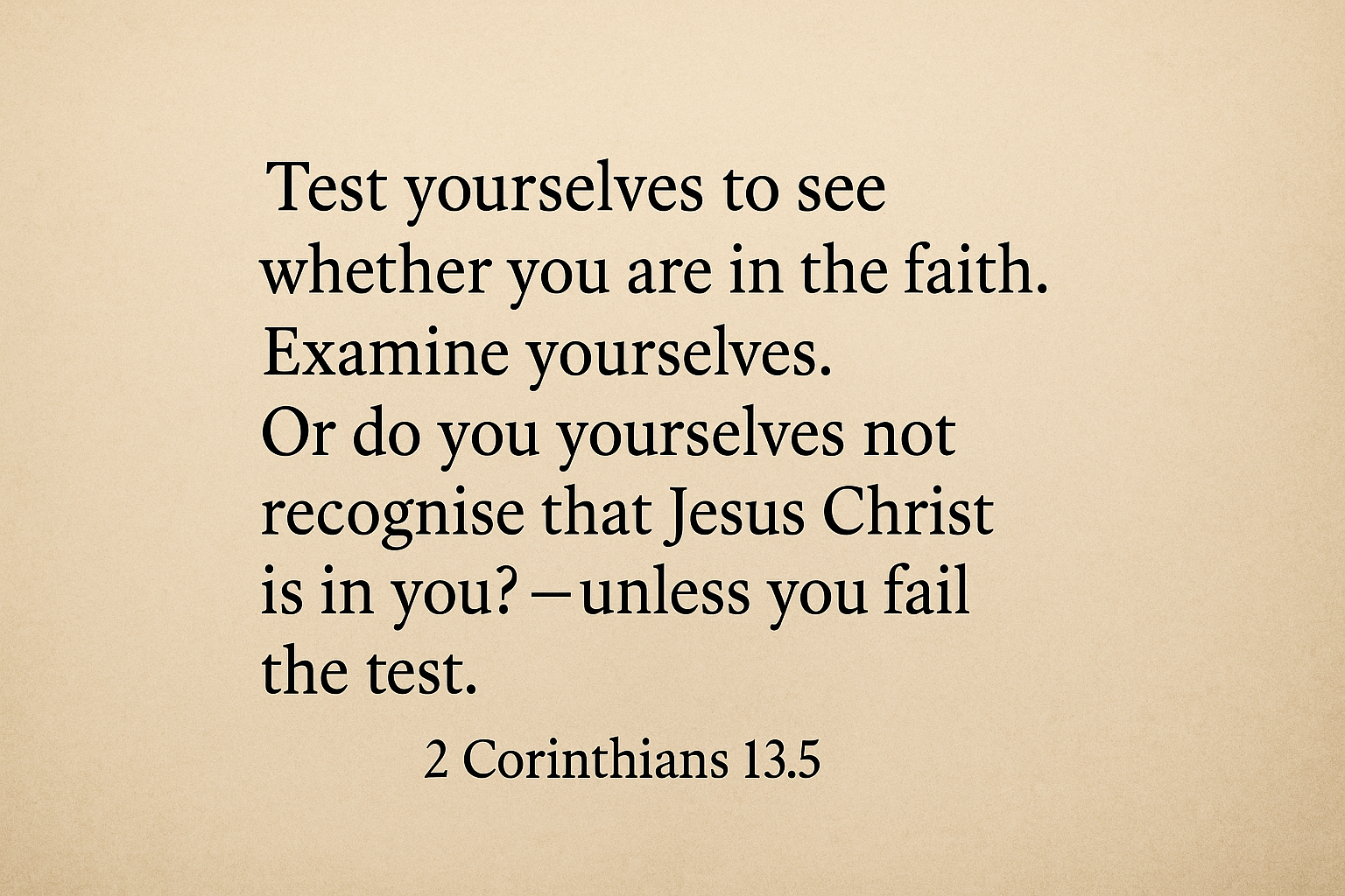 Understanding 2 Corinthians 13:5