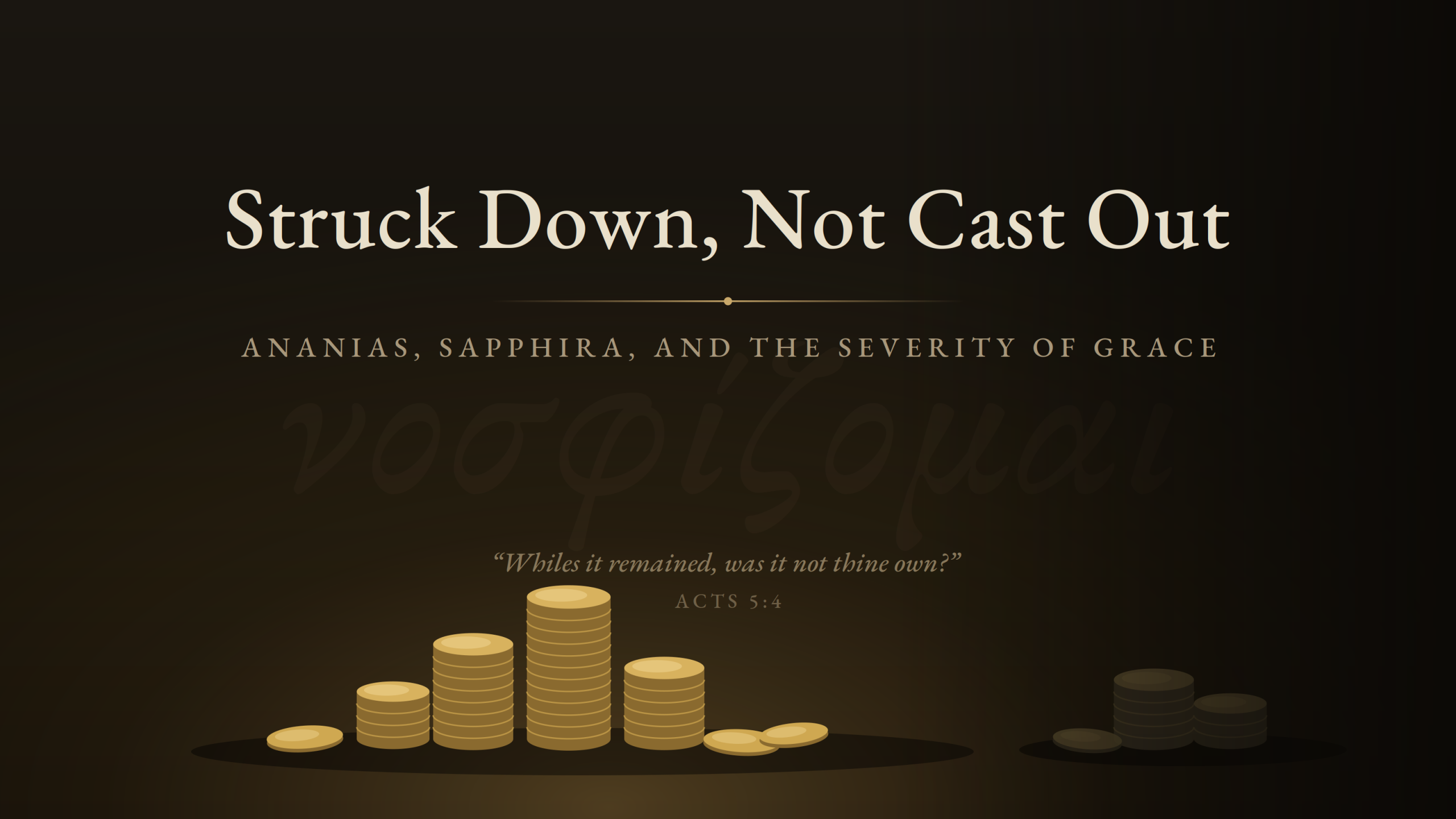 Struck Down, Not Cast Out: Ananias, Sapphira, and the Severity of Grace